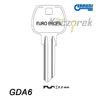 Errebi 014 - klucz surowy - GDA6 kwadratowy